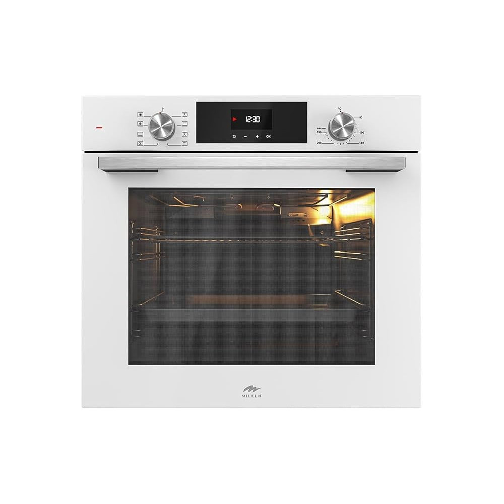 Millen Built In Electric Oven, 8 Cooking Modes, 73L, Schott Inner Glass, MEO 6002 WH