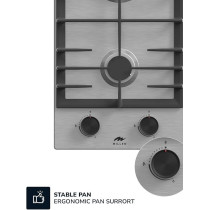 Millen 30 Cm Built In Gas Hob With Sabaf Burners, MGH 3002 IX