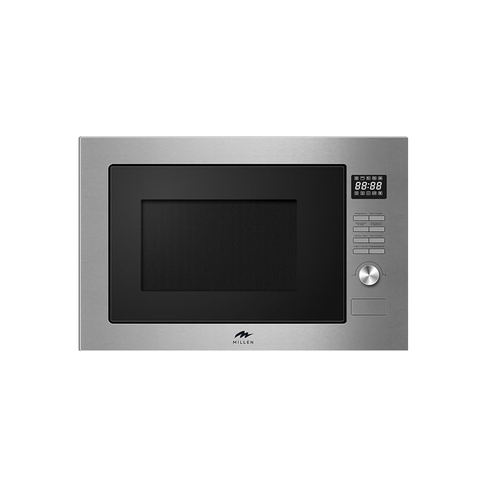 Millen Microwave Oven, 25L, Stainless Steel Finish, Mechanical Control, 900W Microwave Power, 1000W Grill Power, 8 Automatic Programs, MBW 381 SX