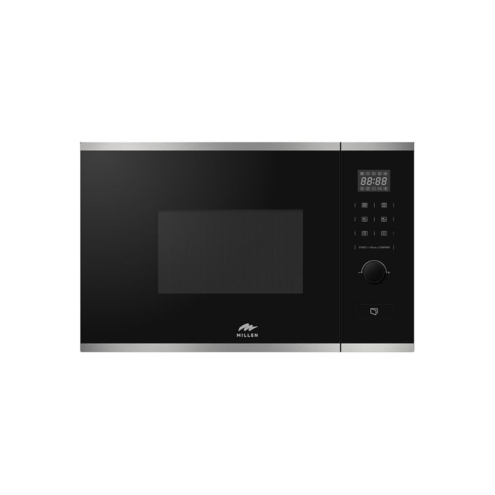 Millen Microwave Oven, 20L, Glass Finish, Touchscreen And Knob Controls, 800W Microwave Power, 1000W Grill Power, 8 Automatic Programs, MBW 381 IX