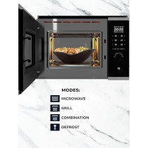 Millen Microwave Oven, 20L, Glass Finish, Touchscreen And Knob Controls, 800W Microwave Power, 1000W Grill Power, 8 Automatic Programs, MBW 381 IX