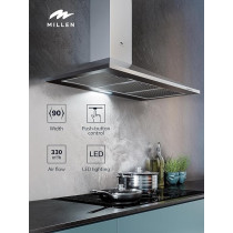 Millen 90Cm Chimney Kitchen Hood, Stainless Steel, MKH 904 IX