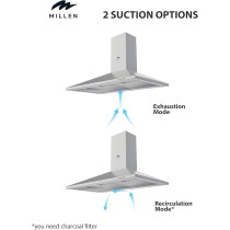 Millen 90Cm Chimney Kitchen Hood, Stainless Steel, MKH 904 IX
