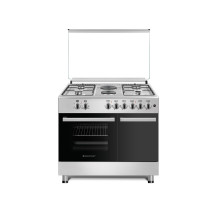 Westpoint 90 x 60 Cm Freestanding Cooker, Full Gas Cooking Range With 6 Burners Automatic Ignition And Full Safety, Cast Iron Pan Support, Stainless Steel Finish, WCER-9642E6IBOD