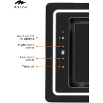 Millen 52 Cm Built-In Range Hood, Elegance And Efficiency Redefined, Filters Included, MBKHG 6001 BL