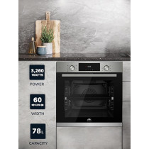 Millen Built In Electric Oven 9 Cooking Modes, 78L, Schott Inner Glass, MEO 6003 IX