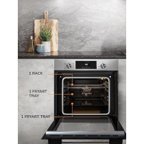 Millen Built In Electric Oven 9 Cooking Modes, 78L, Schott Inner Glass, MEO 6003 IX