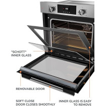 Millen Built In Electric Oven 9 Cooking Modes, 78L, Schott Inner Glass, MEO 6003 IX