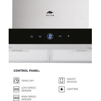 Millen 60Cm Range Hood, Silver/Black, MKH 605 IX
