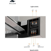 Millen 90Cm Telescopic Hood, Filters Included, MBKHSG 9001 BL
