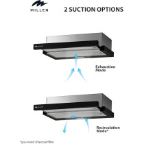 Millen 90Cm Telescopic Hood, Filters Included, MBKHSG 9001 BL