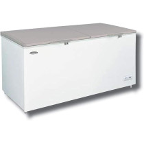 Westpoint Double Door Gross 850L Free Standing Chest Freezer Inner Aluminium External Fan Condensor Light Inside With Wheels, White, WBXN-8422G2L