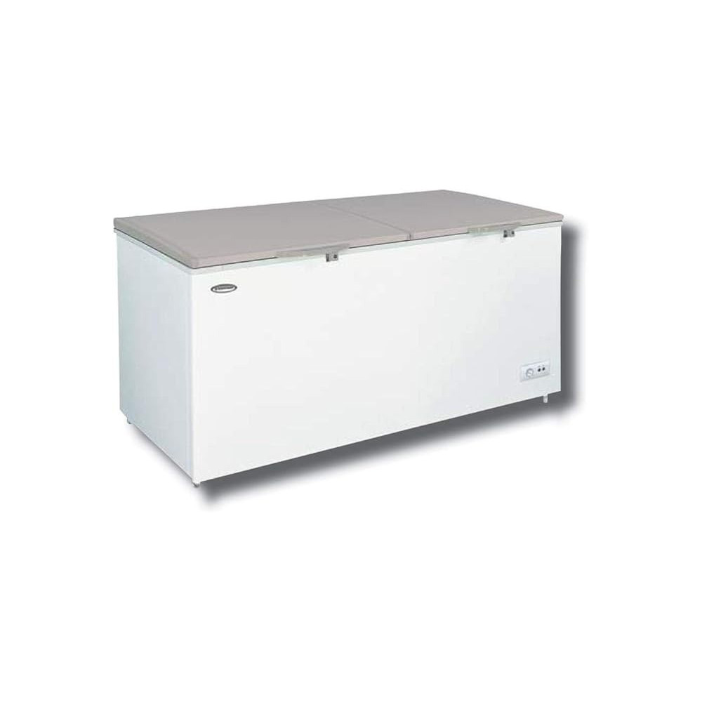 Westpoint 840 Liters Chest Freezer, White Freestanding Double Lid, LED Light Rolling Wheels, Lock And Key, WBXN-8415G2L