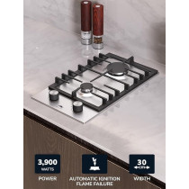 Millen Premium Built-In 30 Cm Two Burners Gas Hob - Stainless-Steel Finish, 3900 Watts, Mechanical And Electric Ignition Control, MGH 3001 IX
