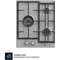 Millen 65 Cm Built In Gas Hob With Sabaf Burners, MGH 6501 IX