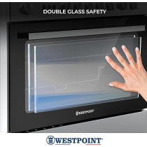 Westpoint Freestanding 90 x 60 Cm Gas Cooker With 5 Burners With Autoignition And Full Safety, Grill And Turnspit Function, Double Glass Door On Oven, Cast Iron Pan Support, Wok Burner, WCE-960DTS