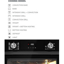 Millen Built In Electric Oven, 10 Cooking Modes, 73L, Schott Inner Glass, MEO 6004 BL