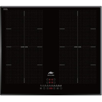 Millen Built In Induction Hob, 60 Cm Black Glass, 4 Heating Zones, 7000W, Combination Zone, MIH 602 BL