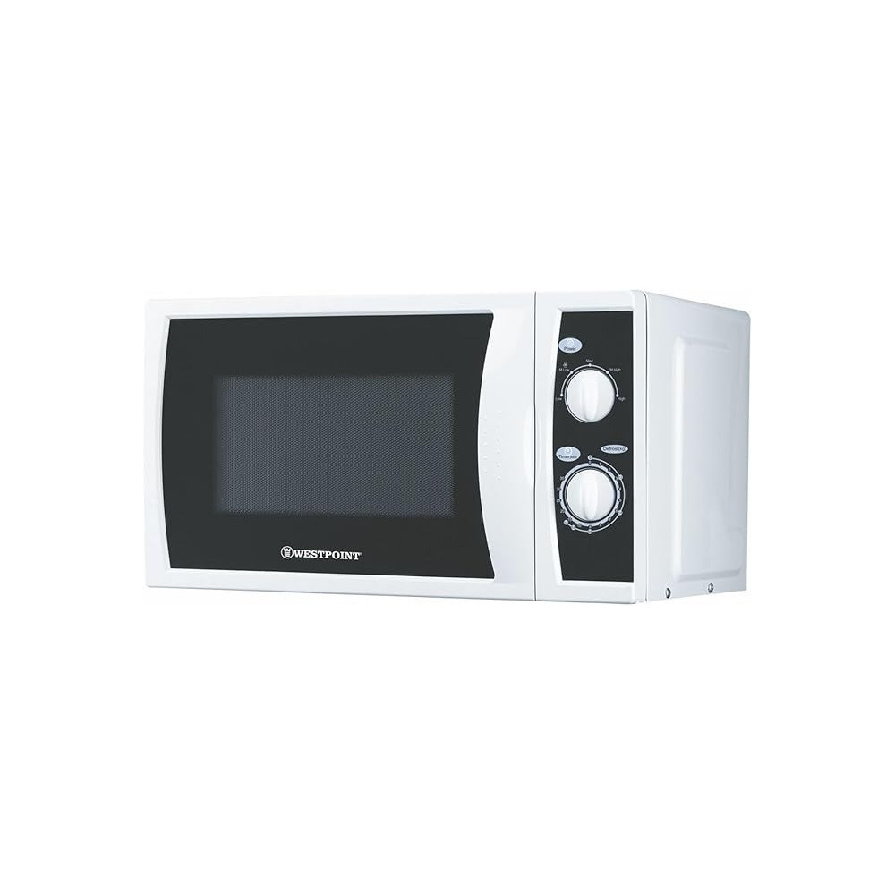 Westpoint 20 Liters Solo Microwave Oven With Easy To Use Functions, Manual Controls, 35 Minutes Timer, Painted Cavity For Easy Clean, White, WMS-2014