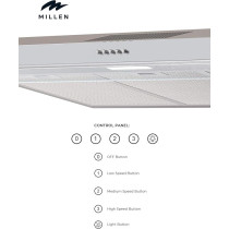 Millen 90Cm Under Cabinet Stainless Steel Range Hood, MKH 903 IX