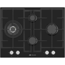 Millen 65 Cm Built In Black Glass Gas Hob With Sabaf Burners, MGHG 6502 BL