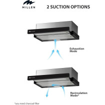 Millen 60Cm Telescopic Hood, Filters Included, MBKHSG 6001 BL