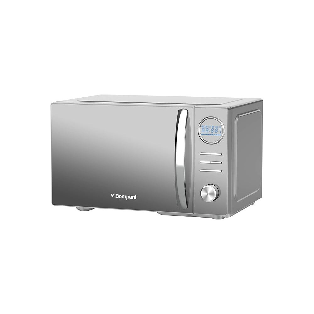 Bompani 25L Capacity Microwave Oven, Stainless Steel, Microwave, Grill And Convection Function, Mirror Finish, Digital Control, 10 Auto Menus, Child Safety Lock, 1450W - BMO25DGS2 Silver