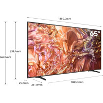 Samsung 65 Inch QLED TV, QE1D, 4K, 100% Color Volume With Quantum Dot, 4K Upscaling, Samsung TV Plus, Quantum HDR, Tizen Smart TV, QA65QE1DAUXZN