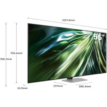 Samsung Smart TV, Neo QLED 4K, Qn90D, 55 Inch, 2024, Nq4 Ai Gen2 Processor, Quantum Matrix Technology, 4K Ai Upscaling, Samsung TV Plus, Carbon Silver, QA55QN90DAUXZN