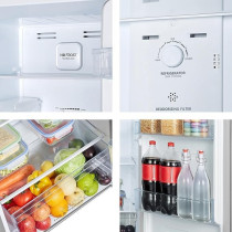 Hisense 264 Litres Gross, Top Mount Refrigerator, No Frost Technology, Big Door Balcony, LED Interior Light, Multi Air Flow, 90 Degree Door Design, Silver, HTM55203D2