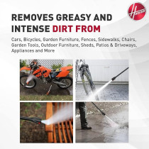 Hoover 165 Bar Electric Pressure Washer With Gun, 8M Hose, Foam Dispenser, Trigger Handle, Adjustable Nozzle, Car Brush And More, 2800W Portable Pressure Washer For Car, Home And Garden, HPW-M2816