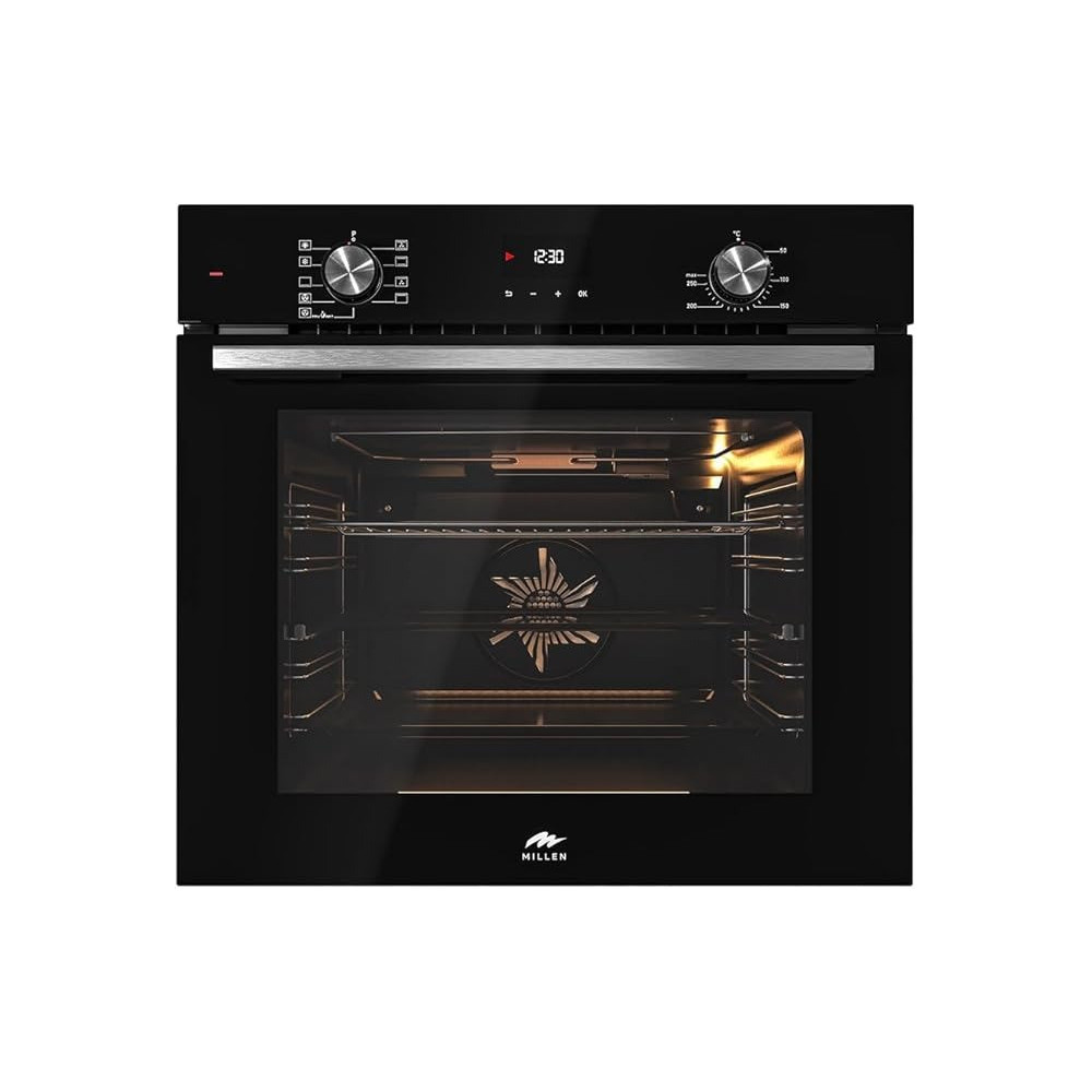 Millen Built In Electric Oven 9 Cooking Modes, 78L, Schott Inner Glass, MEO 6003 BL