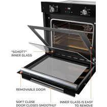 Millen Built In Electric Oven 9 Cooking Modes, 78L, Schott Inner Glass, MEO 6003 BL
