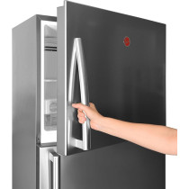 Hoover 490 Liters Top Mount Double Door Refrigerator, Fridge With Freezer, Multi Air Flow, Automatic Defrost, Crisper With Humidity Control Function, ‎HTR-H490-S, Silver