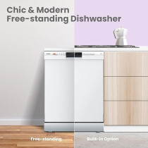Comfee Dishwasher 12 Place Dish Washer With 8 Programmes, Quiet And Quick, Wash And Dry, LED Display, Delay Start And Wifi Function App Control