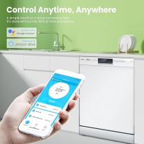 Comfee Dishwasher 12 Place Dish Washer With 8 Programmes, Quiet And Quick, Wash And Dry, LED Display, Delay Start And Wifi Function App Control