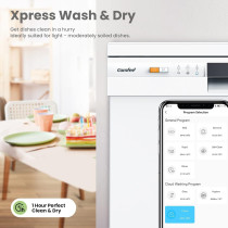 Comfee Dishwasher 12 Place Dish Washer With 8 Programmes, Quiet And Quick, Wash And Dry, LED Display, Delay Start And Wifi Function App Control