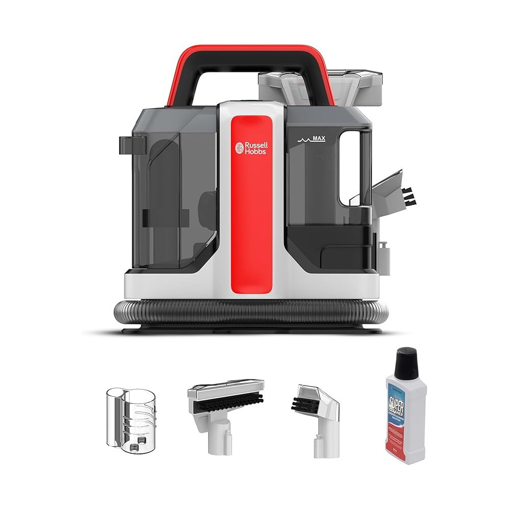 Russell Hobbs Spotaway W05 Spot Vacuum Cleaner With Self Cleaning Nozzle, Wet And Dry Stain Removal, 800Ml Dirt Water And 1080Ml Clean Water Tank Capacity With Soft Brush Upholstery Tool