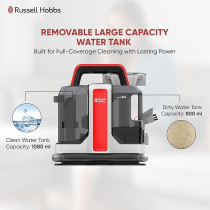 Russell Hobbs Spotaway W05 Spot Vacuum Cleaner With Self Cleaning Nozzle, Wet And Dry Stain Removal, 800Ml Dirt Water And 1080Ml Clean Water Tank Capacity With Soft Brush Upholstery Tool