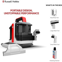 Russell Hobbs Spotaway W05 Spot Vacuum Cleaner With Self Cleaning Nozzle, Wet And Dry Stain Removal, 800Ml Dirt Water And 1080Ml Clean Water Tank Capacity With Soft Brush Upholstery Tool