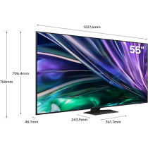Samsung 55 Inch Neo QLED TV, Qn85D, 4K, Mini LED, Quantum Matrix Technology, 4K Ai Upscaling, Samsung TV Plus, Tizen Smart TV, QA55QN85DBUXZN