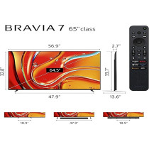 Sony Bravia 7 65 Inch, Mini LED XR QLED, Perfectly Balanced For Movies, Ps5 Gaming And Sports, 4K HDR Smart TV, Google TV, 2024 Model
