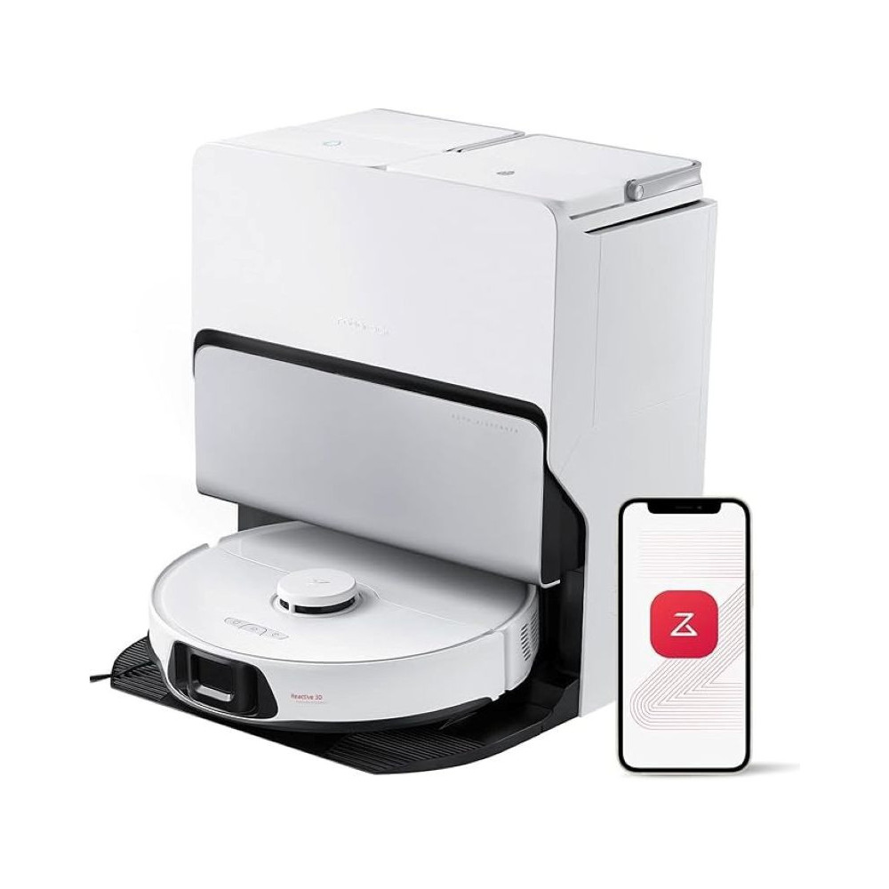 Roborock S8 MaxV Ultra Robot Vacuum And Sonic Mop, 10000 Pa Suction, Corner To Edge Deep Cleaning, Hot Air Self-Drying, Auto Empty And Refill, Obstacle Avoidance, White