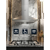 Millen 60 Cm Chimney Kitchen Hood, Stainless Steel, MKH 604 IX