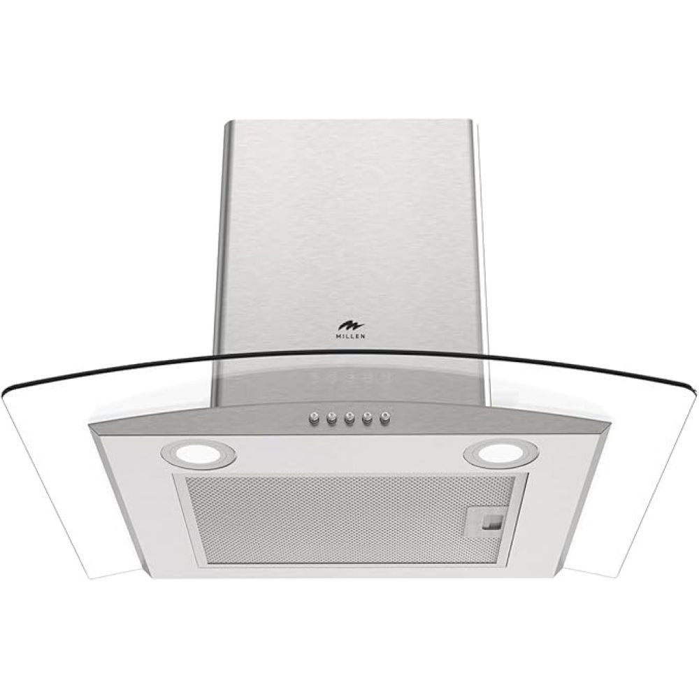 Millen Range Hood 60Cm Curved Glass Chimney Stainless Steel, MKHG 603 IX