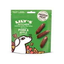 Lily'S Kitchen 70G Cracking Pork And Apple Sausages Dog Treats