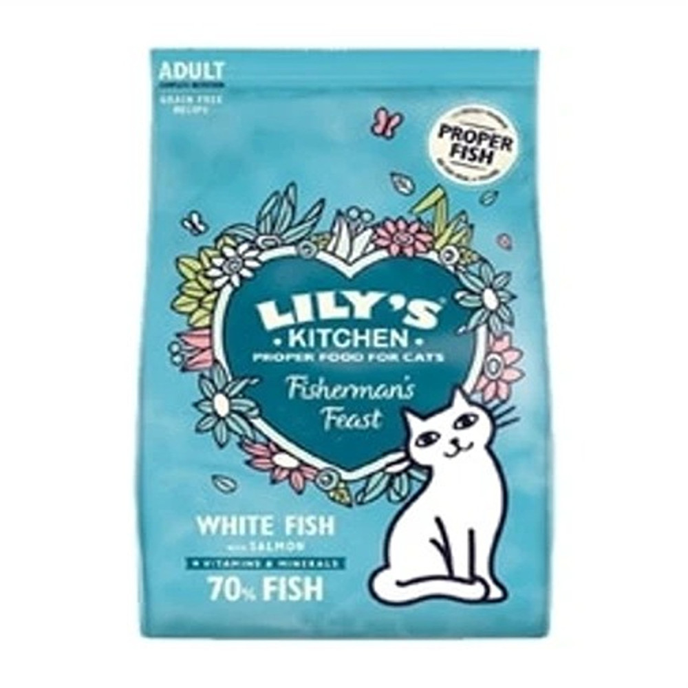 Lily'S Kitchen 2Kg Fisherman'S Feast White Fish And Salmon Dry Cat Food