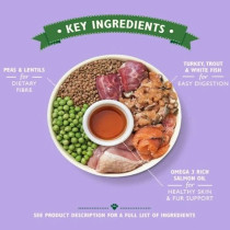 Lily'S Kitchen 1Kg Adult 8+ Senior Recipe Turkey, Trout And Seasonal White Fish Dry Dog Food