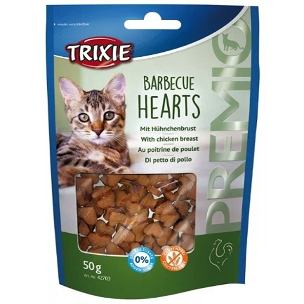 Trixie 50g Premio Barbecue Hearts Cat Treats