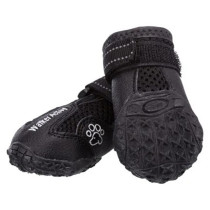 Trixie L-XL Size Walker Active Protective Boots 2pc Set for Dogs, Black